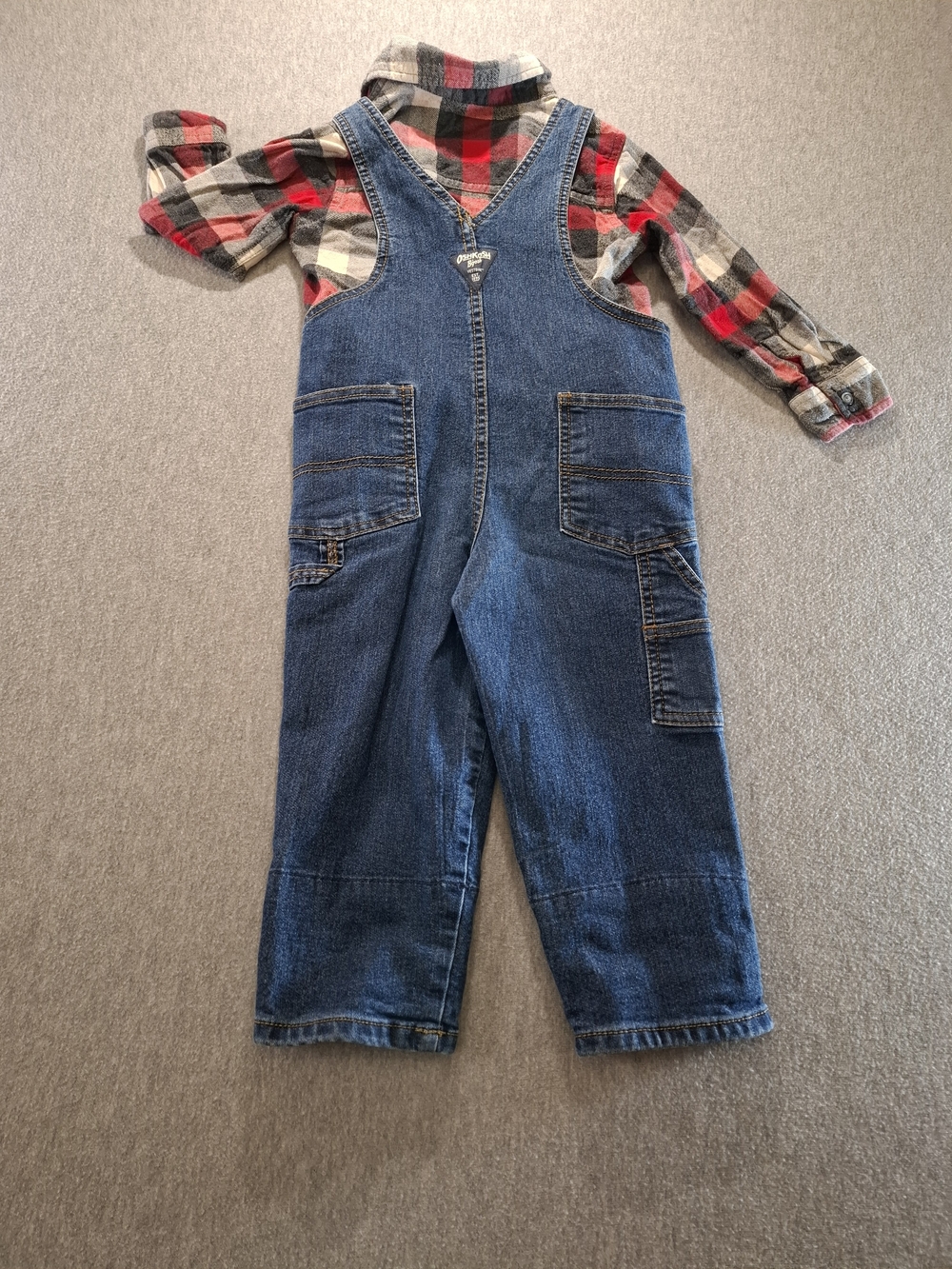 Vintage OshKosh B'gosh Blue Denim Kids Overalls - Picture 8 of 15